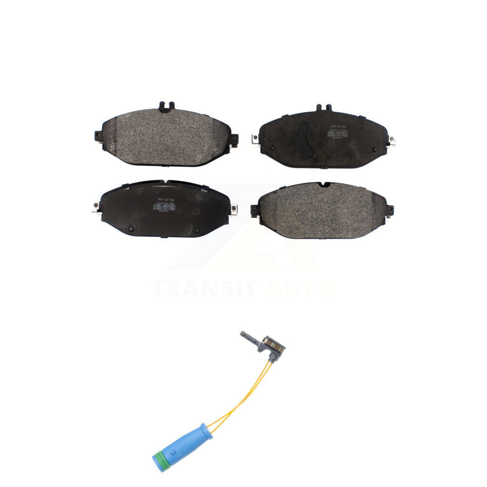 Semi-Metallic Disc Brake Pads And Wear Sensors Front Kit For Mercedes-Benz C300