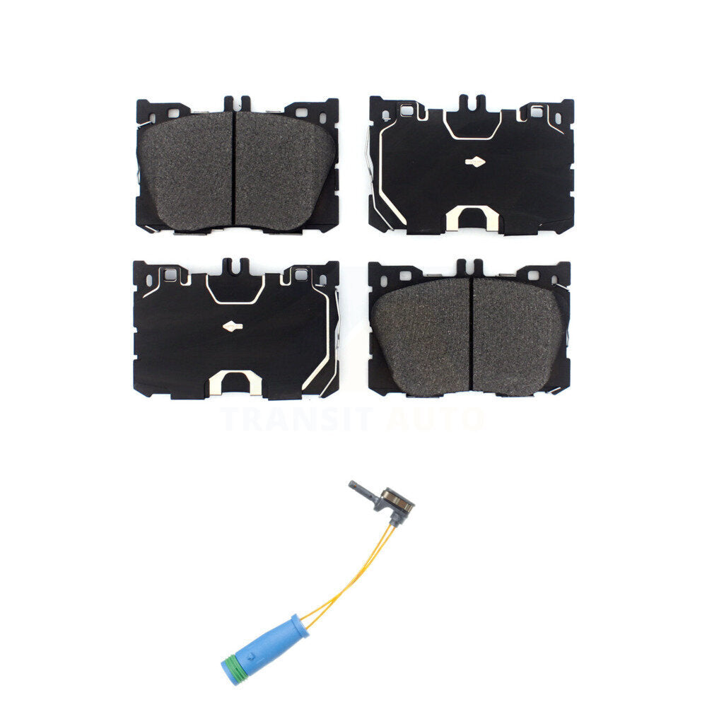 Semi-Metallic Brake Pad & Wear Sensor Front Kit For Mercedes-Benz GLC300 C43 AMG