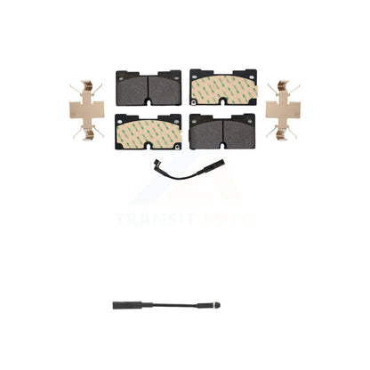 Semi-Metallic Brake Pads Extra Wear Sensor Front Kit For GMC Chevrolet Silverado
