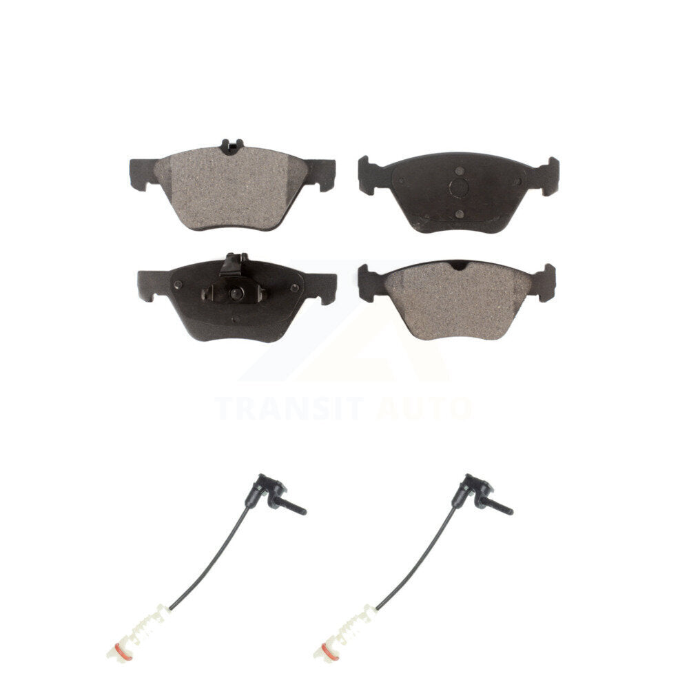 Semi-Metallic Brake Pads & Wear Sensor Front Kit For Mercedes-Benz E320 Chrysler