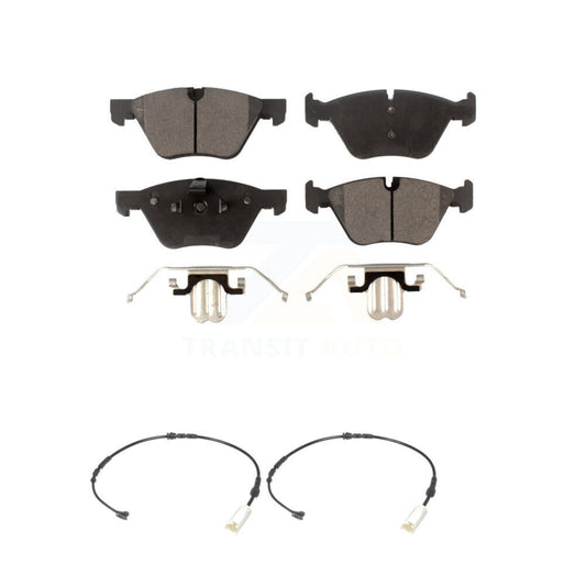 Semi-Metallic Disc Brake Pads And Wear Sensors Front Kit For BMW 128i 3.0L