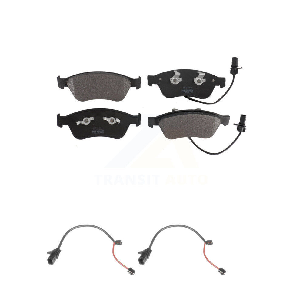 Semi-Metallic Disc Brake Pad & Extra Wear Sensor Front Kit For 2011 Audi S6 5.2L