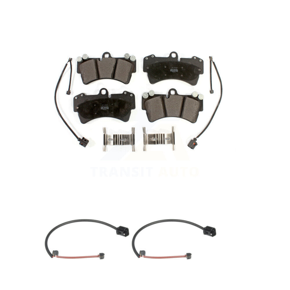 Semi-Metallic Brake Pads Extra Wear Sensor Front Kit For Audi Q7 Porsche Cayenne