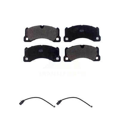Semi-Metallic Disc Brake Pad & Wear Sensor Front Kit For 2017 Porsche Macan 2.0L
