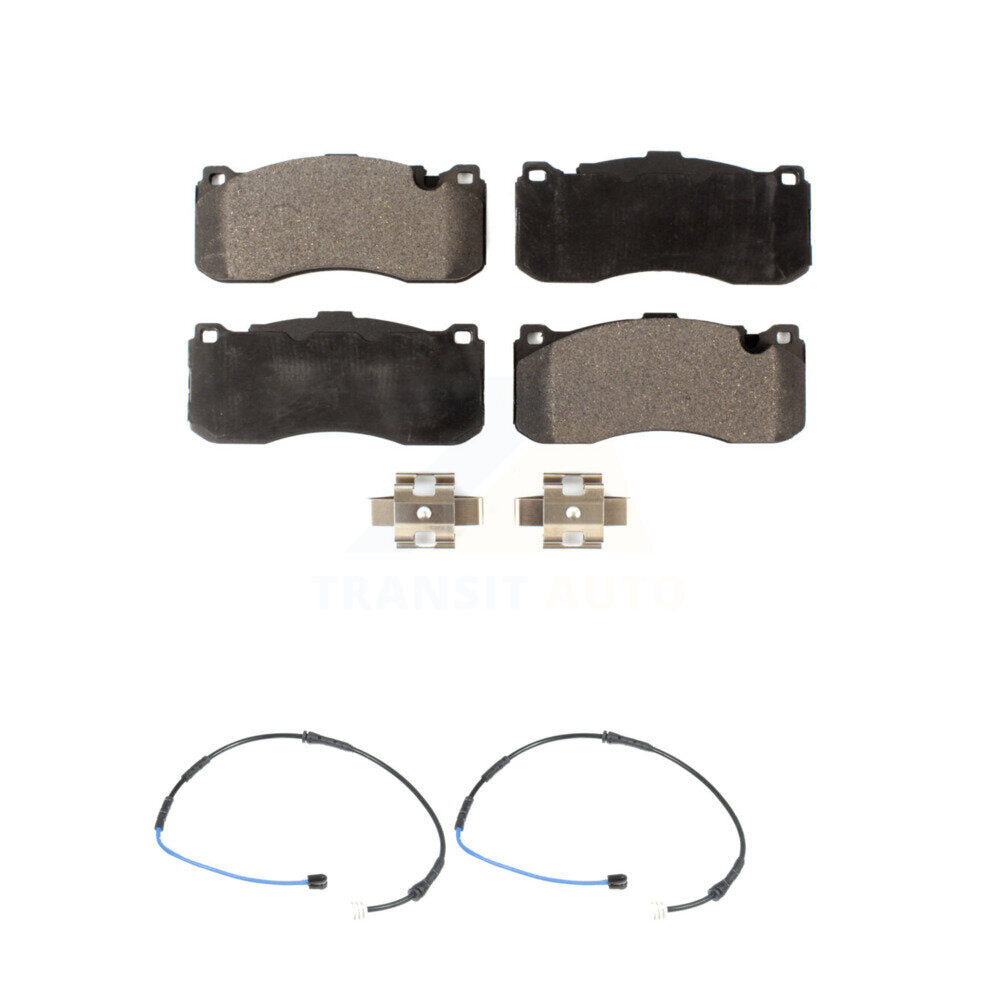 Semi-Metallic Disc Brake Pads And Wear Sensors Front Kit For BMW 135i 135is 3.0L