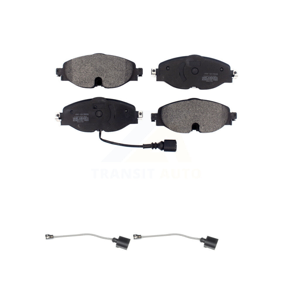 Semi-Metallic Brake Pad Extra Wear Sensor Front Kit For Volkswagen Jetta Golf A3