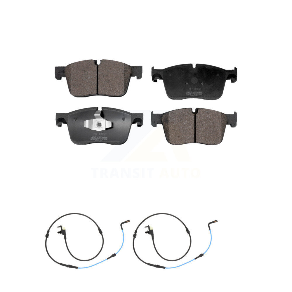 Semi-Metallic Disc Brake Pads And Wear Sensors Front Kit For Jaguar XE XF