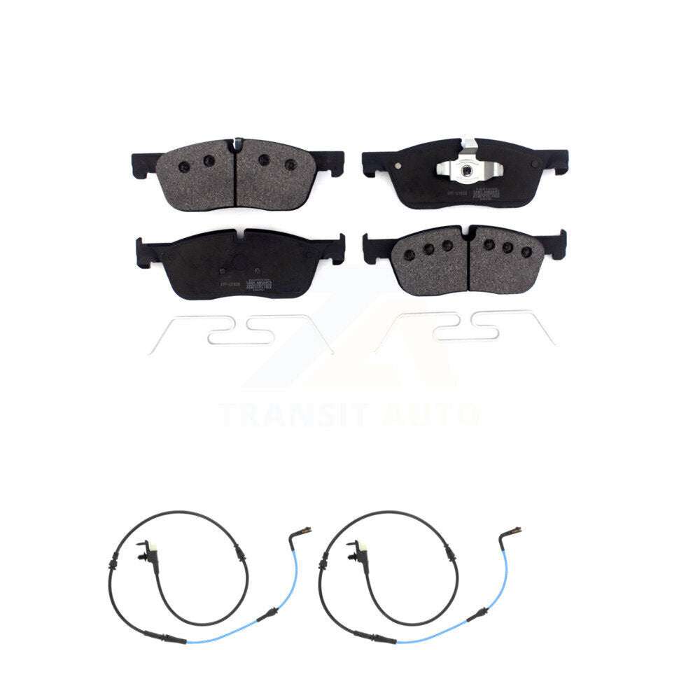 Semi-Metallic Disc Brake Pads And Wear Sensors Front Kit For Jaguar XE XF