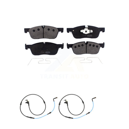 Semi-Metallic Disc Brake Pads And Wear Sensors Front Kit For Jaguar XE XF
