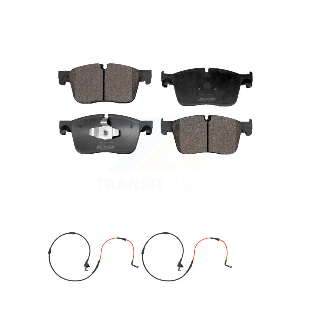 Semi-Metallic Disc Brake Pads And Wear Sensors Front Kit For Jaguar XE