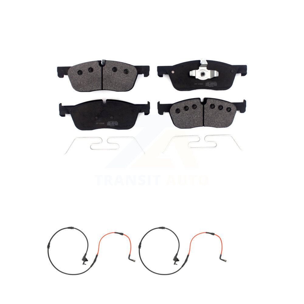 Semi-Metallic Disc Brake Pads And Wear Sensors Front Kit For Jaguar XE