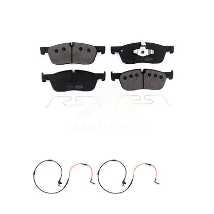 Semi-Metallic Disc Brake Pads And Wear Sensors Front Kit For Jaguar XE