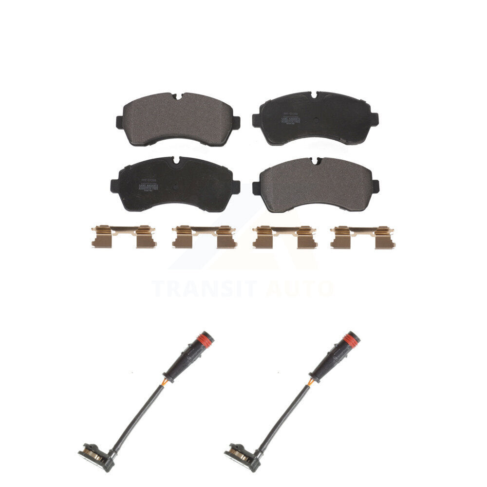 Semi-Metallic Brake Pads & Wear Sensor Front Kit For Mercedes-Benz Sprinter 2500