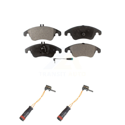 Semi-Metallic Brake Pads Extra Wear Sensor Front Kit For Mercedes-Benz C300 E350