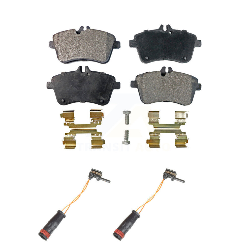 Semi-Metallic Brake Pads Wear Sensor Front Kit For 06-11 Mercedes-Benz B200 2.0L