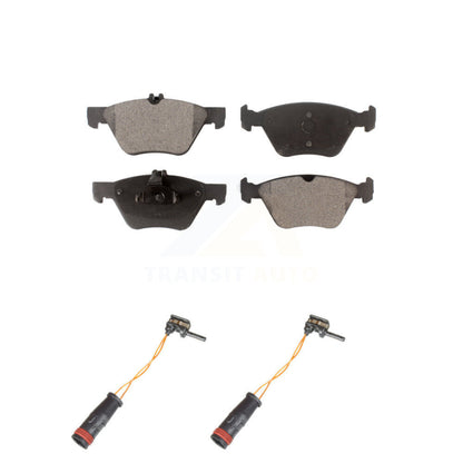 Semi-Metallic Disc Brake Pad & Wear Sensor Front Kit For Mercedes-Benz E350 E300