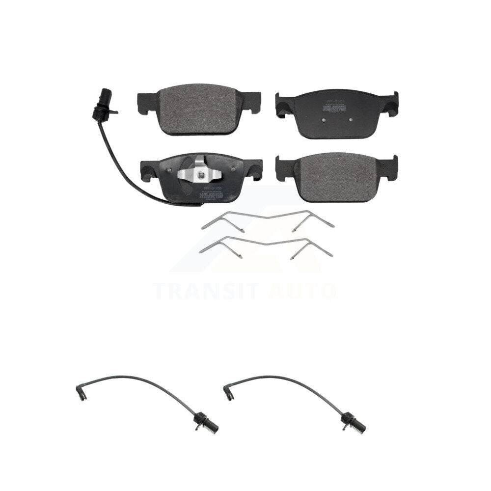 Semi-Metallic Disc Brake Pad And Extra Wear Sensor Front Kit For Audi A4 Quattro