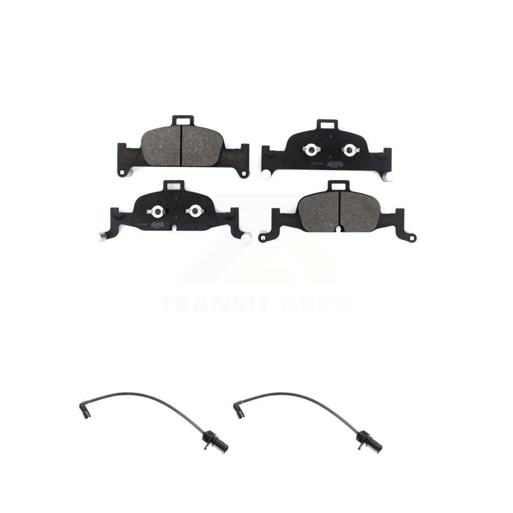 Semi-Metallic Brake Pad & Wear Sensor Front Kit For Audi A4 Quattro A5 Sportback