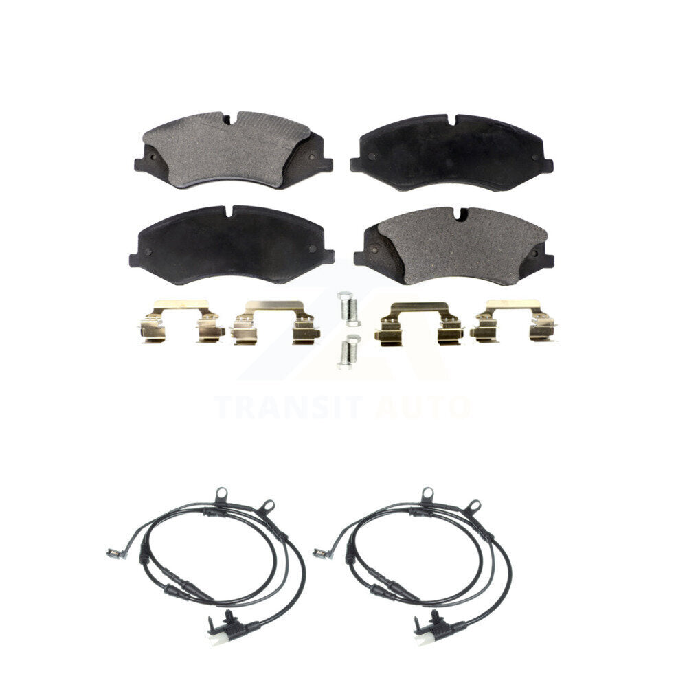 Semi-Metallic Disc Brake Pads & Wear Sensor Front Kit For Land Rover Range Sport
