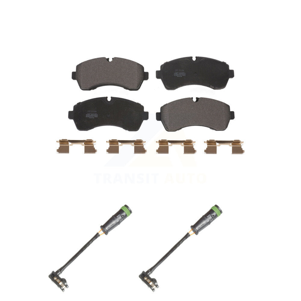 Semi-Metallic Brake Pads & Wear Sensor Front Kit For Mercedes-Benz Sprinter 3500
