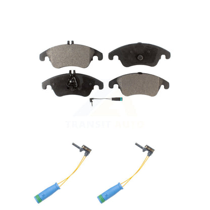 Semi-Metallic Brake Pads Extra Wear Sensor Front Kit For Mercedes-Benz C250 E400