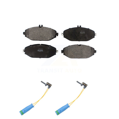 Semi-Metallic Disc Brake Pads And Wear Sensors Front Kit For Mercedes-Benz C300