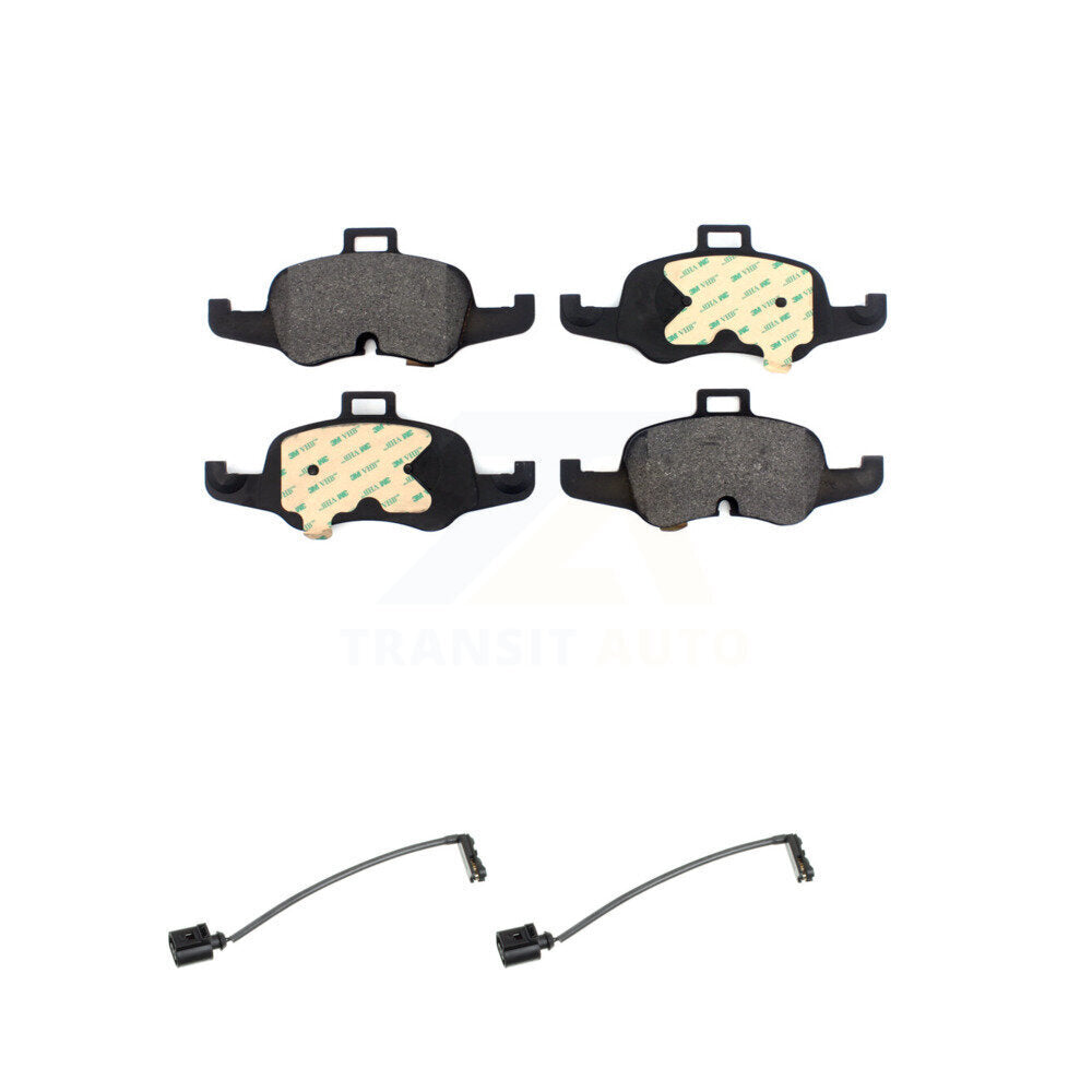 Semi-Metallic Disc Brake Pad And Wear Sensor Front Kit For Audi TTS Quattro 2.0L