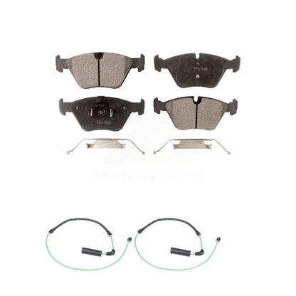 Semi-Metallic Disc Brake Pad & Wear Sensor Front Kit For BMW 330Ci 330i 330xi M3
