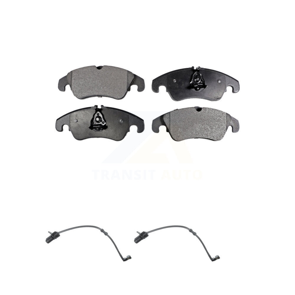 Semi-Metallic Disc Brake Pads And Wear Sensors Front Kit For Audi A7 Quattro A6