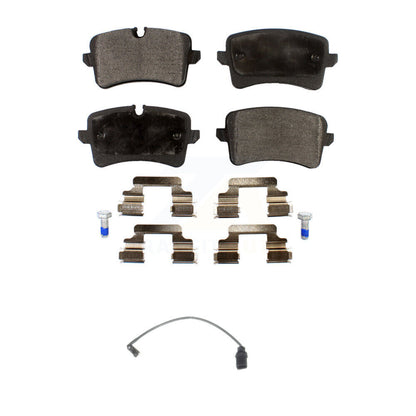 Semi-Metallic Brake Pad & Wear Sensor Rear Kit For Audi Porsche Macan A6 Quattro