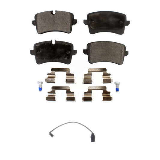Semi-Metallic Brake Pad & Wear Sensor Rear Kit For Audi Porsche Macan A6 Quattro