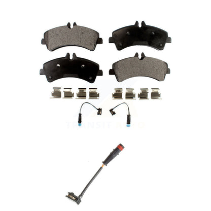 Semi-Metallic Disc Brake Pads Extra Wear Sensor Rear Kit For Sprinter 3500 Dodge