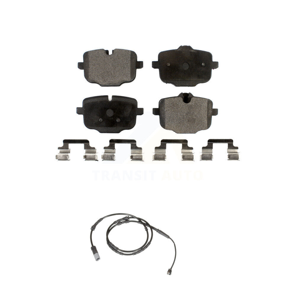 Semi-Metallic Disc Brake Pad And Wear Sensor Rear Kit For 2012 BMW X3 From 10 11