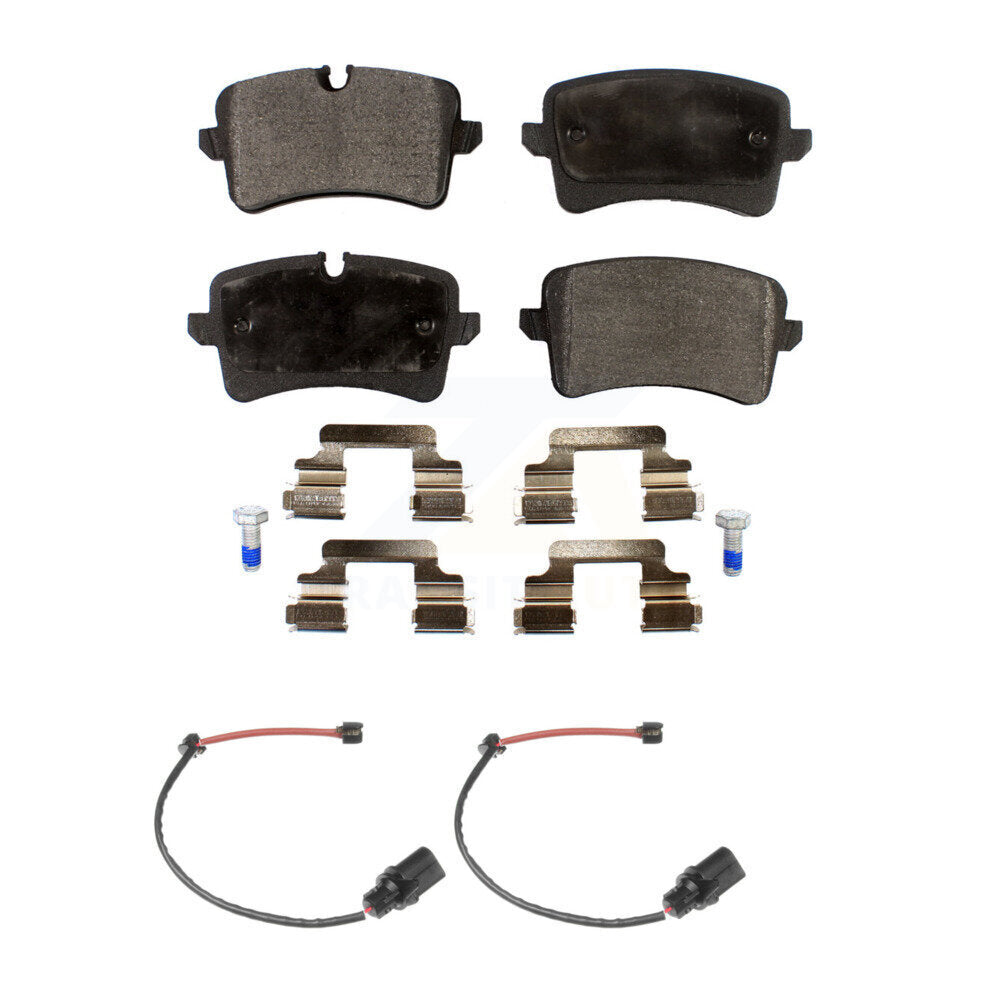 Semi-Metallic Disc Brake Pads And Wear Sensor Rear Kit For Porsche Macan Audi A6