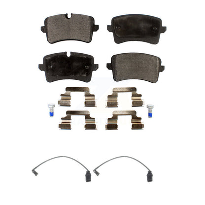 Semi-Metallic Brake Pad & Wear Sensor Rear Kit For Audi Porsche Macan A6 Quattro