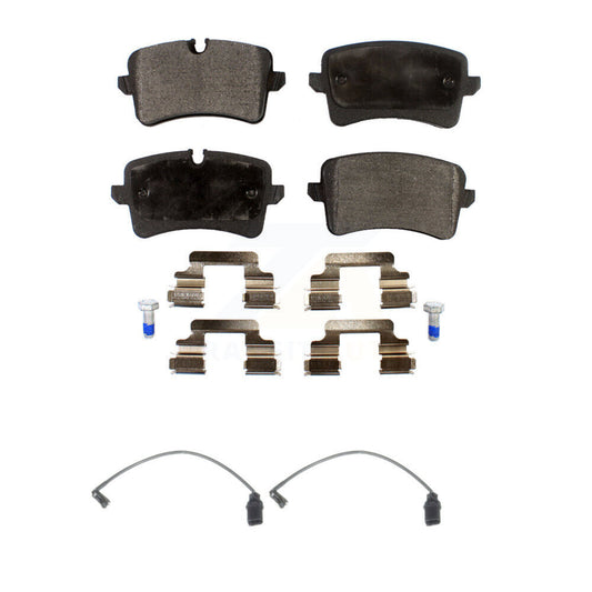 Semi-Metallic Brake Pad & Wear Sensor Rear Kit For Audi Porsche Macan A6 Quattro