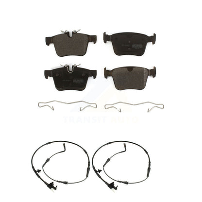 Semi-Metallic Disc Brake Pads And Wear Sensors Rear Kit For Jaguar XE XF