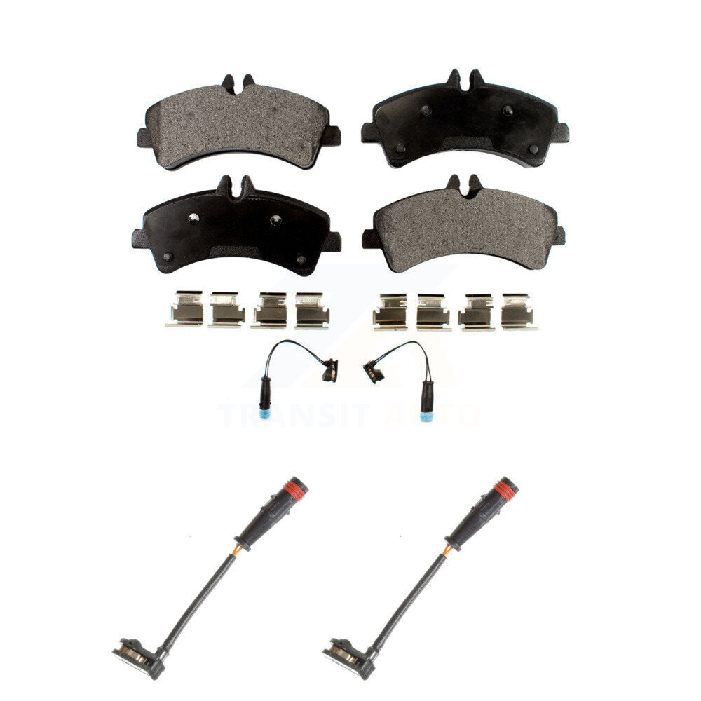 Semi-Metallic Disc Brake Pads Extra Wear Sensor Rear Kit For Sprinter 3500 Dodge