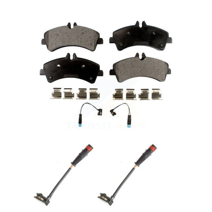 Semi-Metallic Disc Brake Pads Extra Wear Sensor Rear Kit For Sprinter 3500 Dodge