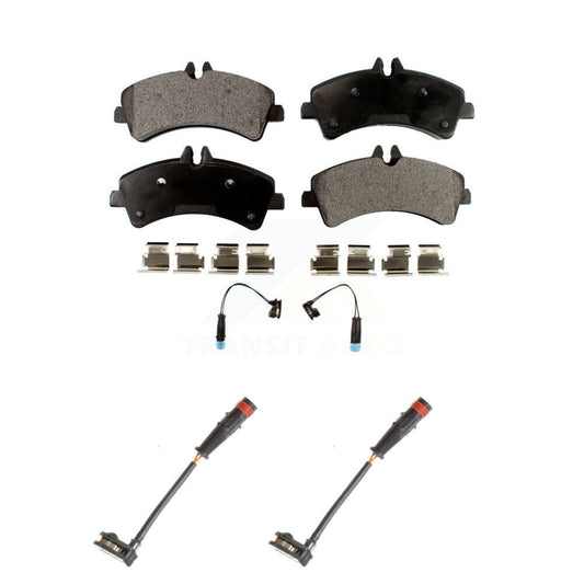 Semi-Metallic Disc Brake Pads Extra Wear Sensor Rear Kit For Sprinter 3500 Dodge