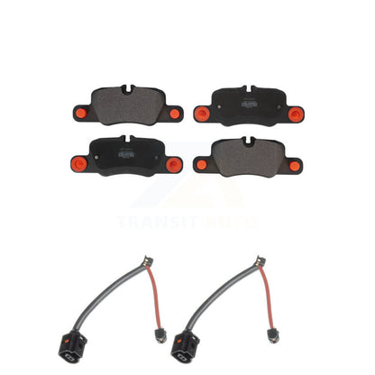 Semi-Metallic Disc Brake Pads And Wear Sensors Rear Kit For Porsche Panamera
