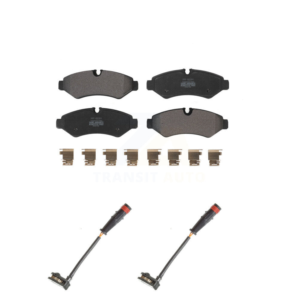 Semi-Metallic Brake Pad And Wear Sensor Rear Kit For Mercedes-Benz Sprinter 2500