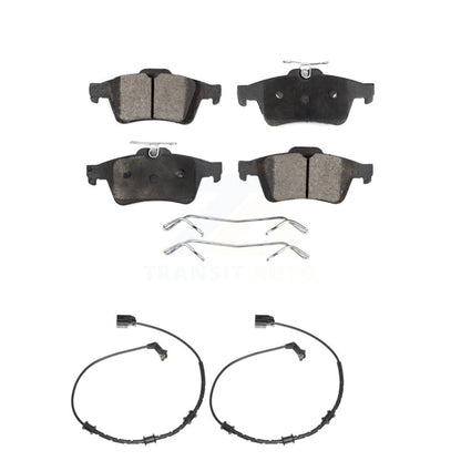 Semi-Metallic Disc Brake Pads And Wear Sensors Rear Kit For Jaguar XF XJ XK XKR