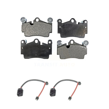 Semi-Metallic Disc Brake Pads And Wear Sensors Rear Kit For Porsche Cayenne
