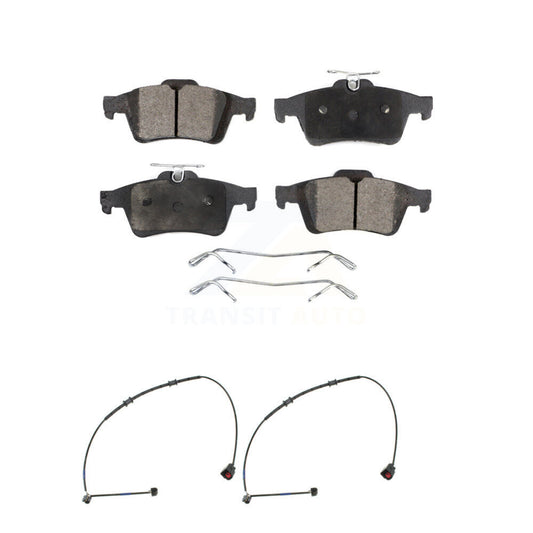 Semi-Metallic Disc Brake Pads And Wear Sensors Rear Kit For Jaguar XK XKR