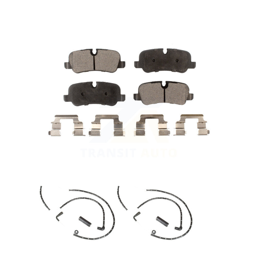 Semi-Metallic Disc Brake Pads And Wear Sensors Rear Kit For Land Rover Range