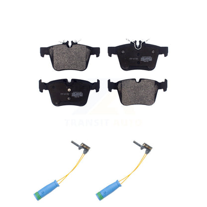 Semi-Metallic Brake Pad & Wear Sensor Rear Kit For Mercedes-Benz C300 C400 C350e