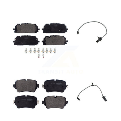 Semi-Metallic Brake Pad And Wear Sensor Front Rear Kit For Audi Q7 Q8 A8 Quattro