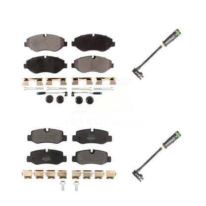 Semi-Metallic Disc Brake Pads And Extra Wear Sensors Front Rear Kit For