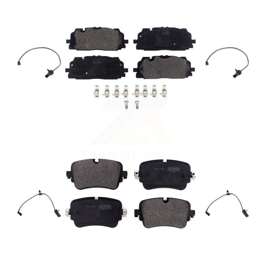 Semi-Metallic Brake Pad And Wear Sensor Front Rear Kit For Audi Q7 Q8 A8 Quattro